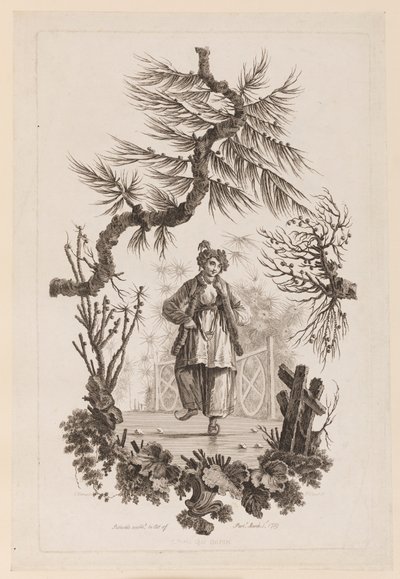 Figura sob o ramo de Jean Baptiste Pillement