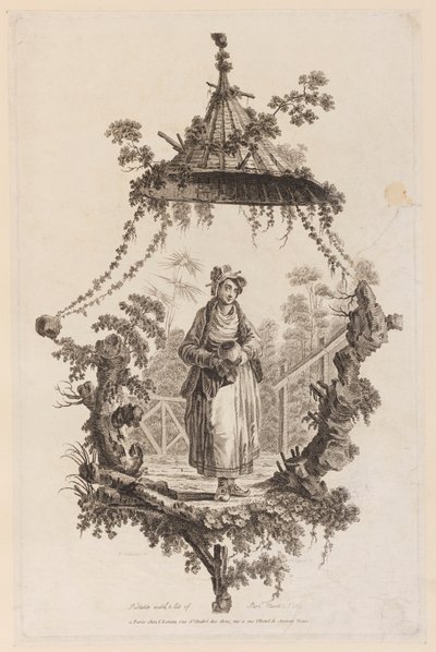 Figura sob o dossel de Jean Baptiste Pillement