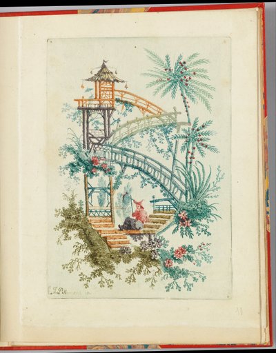 Desenho ornamental da "Nouvelle suite de cahiers chinois a l