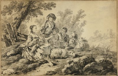 Cena Pastoral de Jean Baptiste Pillement