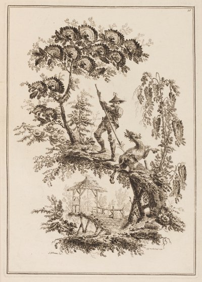 Placa 10, da "Suíte dos Doze Pescadores e Caçadores" de Jean Baptiste Pillement