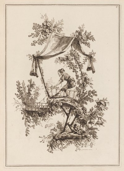 Placa 5, "Suíte de Doze Pescadores e Caçadores" de Jean Baptiste Pillement
