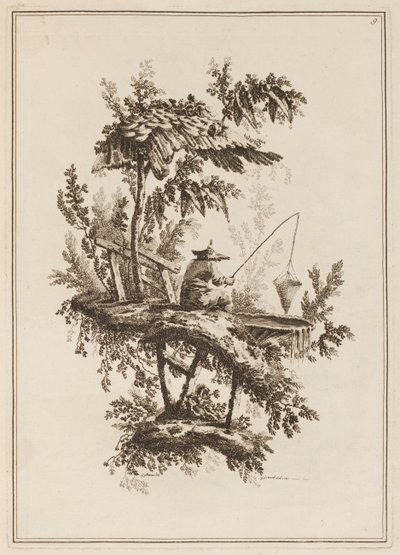 Placa 9, "Suíte de Doze Pescadores e Caçadores" de Jean Baptiste Pillement