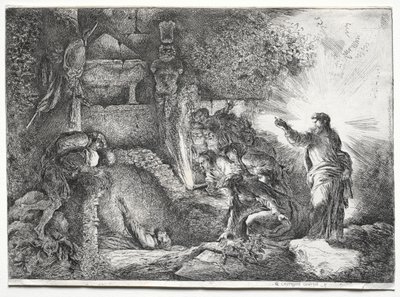 A Ressurreição de Lázaro de Jean Baptiste Pillement