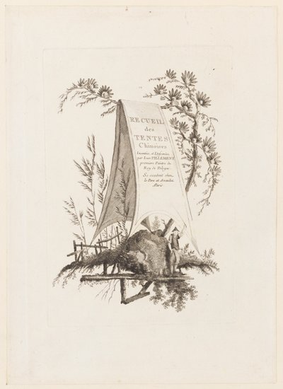 Página de rosto, de "Recueil des Tentes Chinoises" de Jean Baptiste Pillement