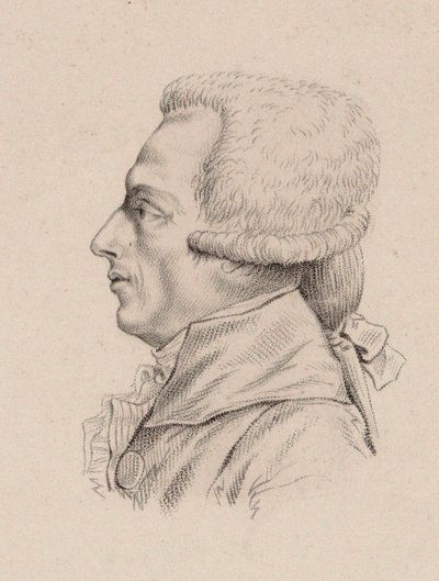 Retrato do violinista e compositor Niccolò Mestrino 1748-1789. de Jean Baptiste Ponce Lambert