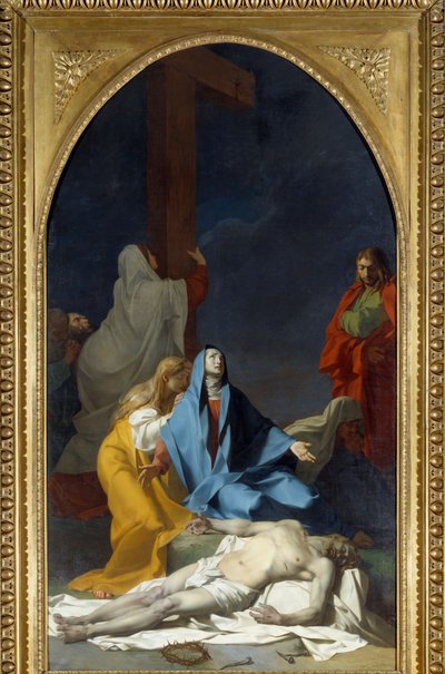 Descida da Cruz Pintada por Jean Baptiste Regnault (1754-1829) 1789 Sol. 4,25x2,33 m de Jean Baptiste Regnault