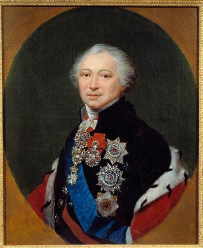 Retrato do Príncipe Alexander Borisovich Kourakin (1752-1818) Pintura de Jean Baptiste Regnault (1754-1829) Paris do século XIX, Museu da Legião d