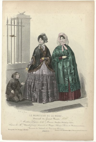 Le Moniteur de la Mode, 1845, No. 95: Manteau & Caprice de la Maison (...) de Jean Baptiste Reville