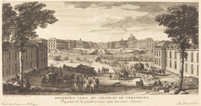 Vue Prize de la grande avenue entre les deux Ecuries de Jean Baptiste Rigaud