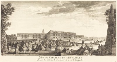 Vue du Chateau de Versailles Prize du Cote de la Terrasse vis a vis la Chapelle de Jean Baptiste Rigaud