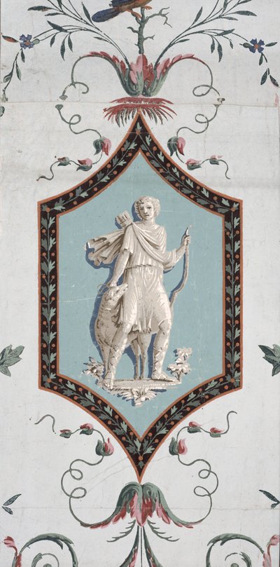 Design de papel de parede arabesco (detalhe) (ver também 254542) de Jean Baptiste Réveillon