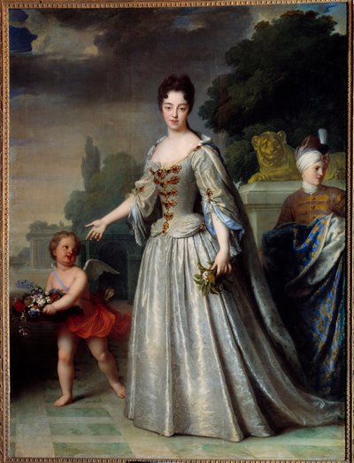 Retrato de Marie Adelaide de Savoie, Duquesa de Burgundy golfinhos de França (1685-1712). Pintura de Jean Baptiste Santerre (1651-1717) de Jean Baptiste Santerre
