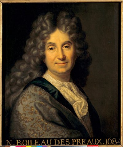 Retrato de Nicolas Boileau Despreaux (Boileau-Despreaux) (1636-1711) - Pintura de Jean Baptiste Santerre (1651-1717) de Jean-Baptiste Santerre