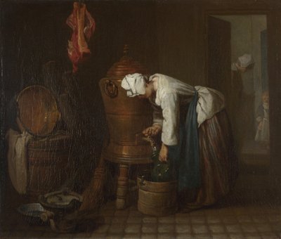 La Fontaine A Cisterna da Água, 1733 de Jean Baptiste Simeon Chardin