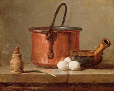 Ainda vida, c.1732 de Jean-Baptiste Simeon Chardin