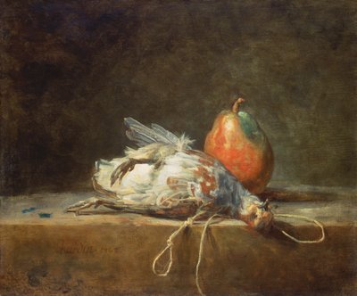Ainda vida com perdiz e pêra, 1748 de Jean-Baptiste Simeon Chardin