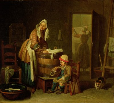 A Lavadeira (óleo sobre tela) de Jean Baptiste Simeon Chardin