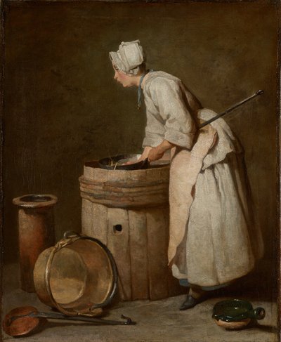 A empregada doméstica da esculina, 1738 de Jean-Baptiste Simeon Chardin
