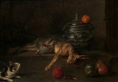 A Terrina de Prata, ca. 1728-30. de Jean-Baptiste Simeon Chardin