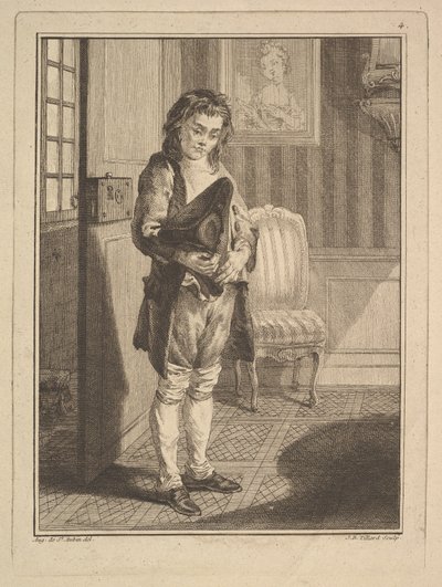 Stripper Shoe Shiner, de Mes gens, ou Les commissionnaires ultramonttains au servi..., 1766-70. de Jean Baptiste Tillard