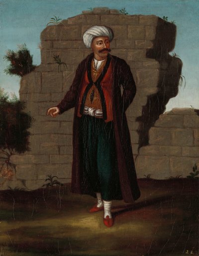 Homem da Ilha de Mykonos de Jean Baptiste Vanmour (workshop of)