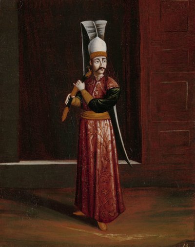 Seliktar Agassi, Escudeiro do Sultão (Supremo Portador de Armas) de Jean Baptiste Vanmour (workshop of)