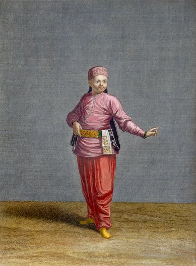 Um menino turco, placa 44 de "Coleção de cem impressões representando as diferentes nações do Levante" por Charles de Ferriol, gravada por Jean-Baptiste Haussard (fl.1679-1749), 1707-08 (colo de Jean Baptiste Vanmour
