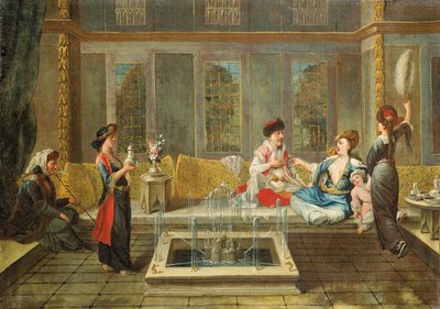 Armênio interior com um sultão e seu favorito de Jean Baptiste Vanmour
