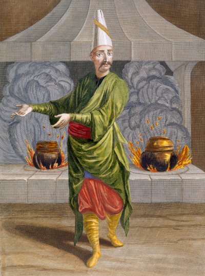 Beulouk-Bachi, chefe de cozinha do sultão, c.1708 de Jean Baptiste Vanmour