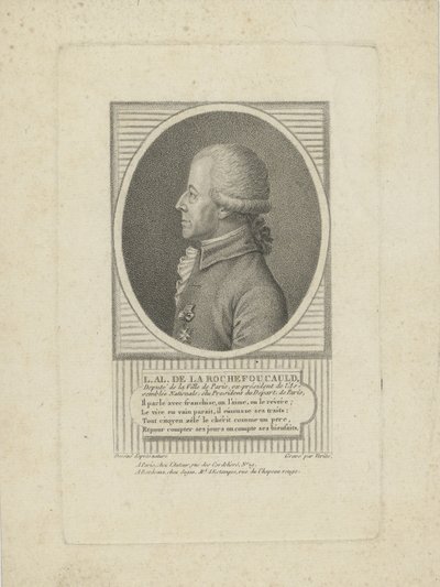 Louis-Alexandre de La Rochefoucauld, duque de Enville 1743-1792, década de 1790. de Jean Baptiste Verite