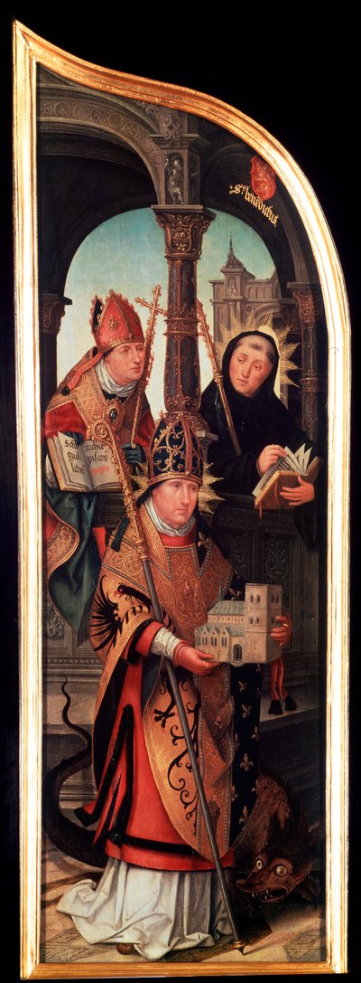 A Anunciação, Tríptico, painel lateral, 1517. de Jean the Elder Bellegambe
