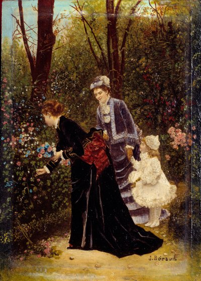 No jardim. Pintura de Jean Beraud (1849-1935) de Jean Beraud