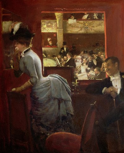 La Baignoire, au théâtre des Variétés The The Theatre Box at the Variety , 1883. de Jean Beraud