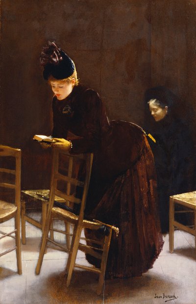 Mulher em oração de Jean Beraud
