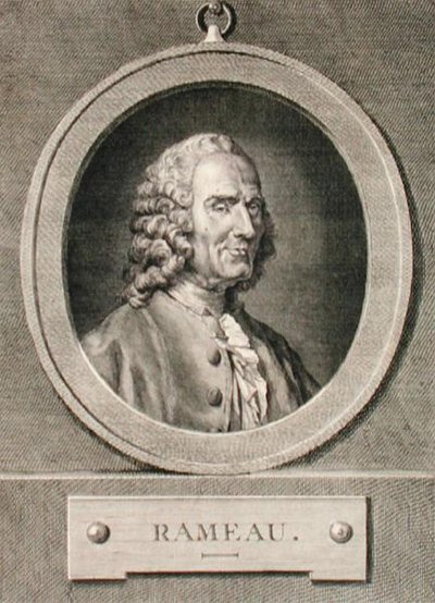 Retrato de Jean Philippe Rameau (1683-1764) gravado por Benoist (gravura) de Jean Bernard (after) Restout