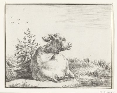 Vaca reclinada, por trás de Jean Bernard