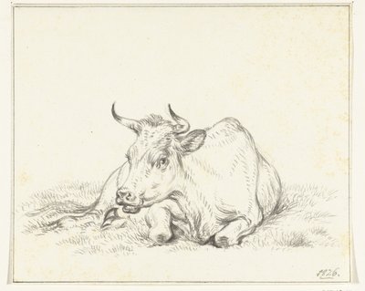 Vaca deitada, de frente de Jean Bernard
