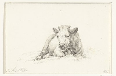Vaca deitada, de frente de Jean Bernard