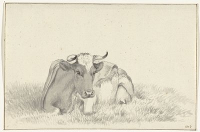 Vaca deitada, de frente de Jean Bernard