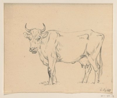 Vaca em pé, à esquerda de Jean Bernard