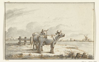 Duas vacas no prado de Jean Bernard