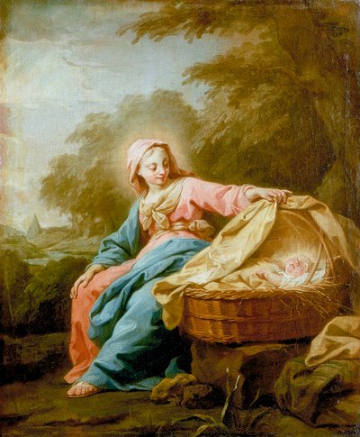 Descanse na fuga para o Egito, 1756 de Jean Bernard Restout