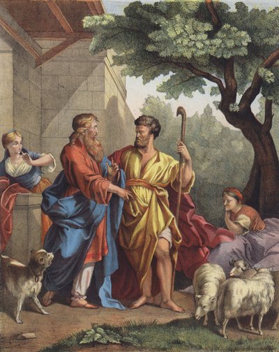 Aliança de Jacó e Labão de Jean Bernard after Restout