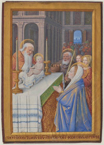 Folha das Horas de Luís XII de Jean Bourdichon