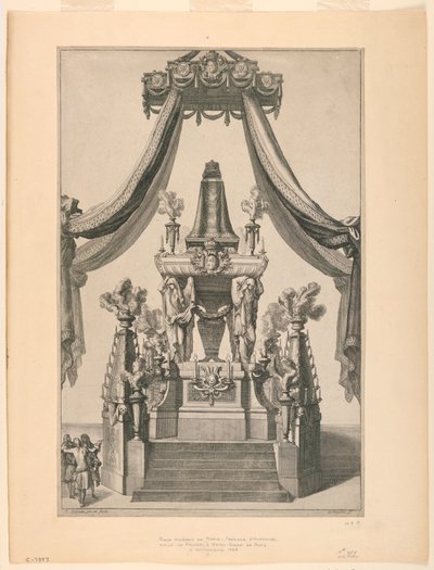 Catafalco de Maria Teresa da Áustria, Notre Dame, Paris de Jean Bérain, the Elder