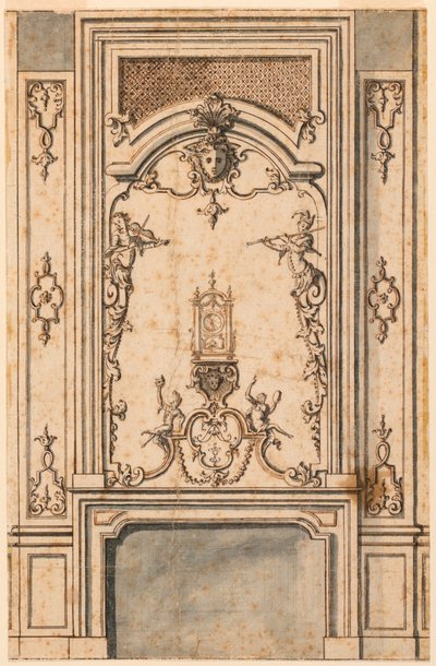 Projeto para uma lareira de Jean Bérain, the Elder