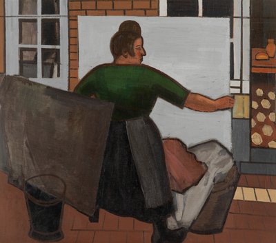 Lavadeira (óleo sobre tela) de Jean Brusselmans