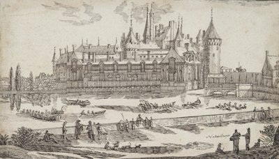 Castelo em um rio de Jean Chaufourier