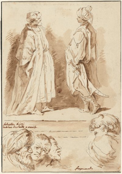 Detalhes de "A Adoração dos Magos" e "A Piscina de Betesda" de Jean Claude Richard de Saint Non after Jean Honoré Fragonard after Sebastiano Ricci